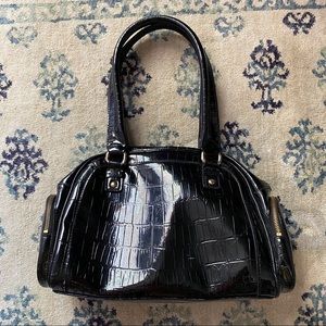 Black satchel handbag